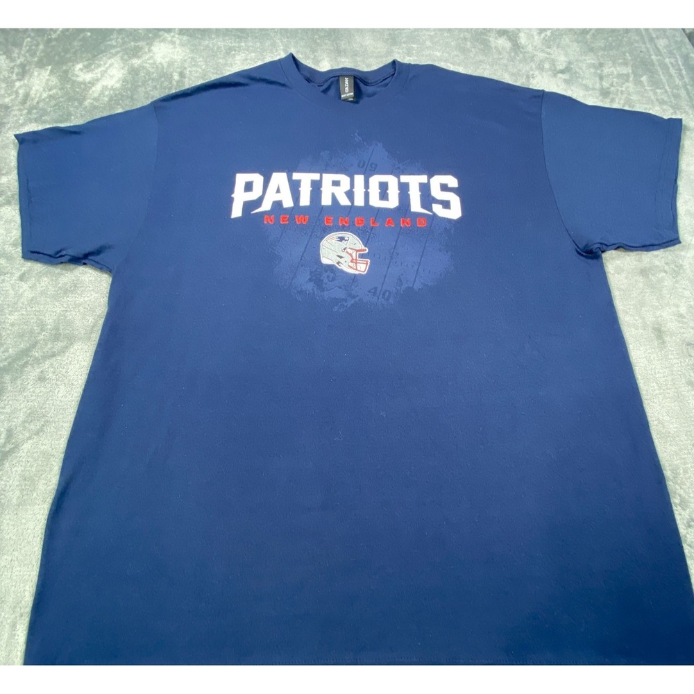New England Patriots‎ T Shirt Mens XL Blue NFL Team Heavy Cotton Graphic NEW